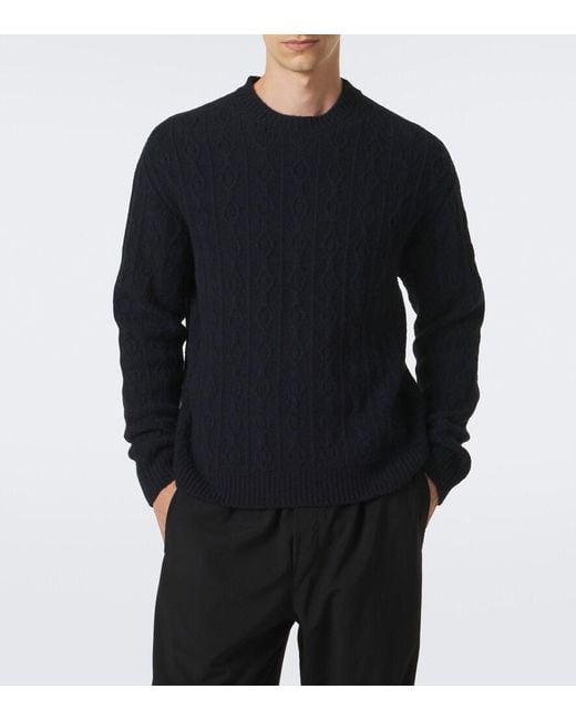 The Row Black Nanni Cable-Knit Cashmere Sweater for men