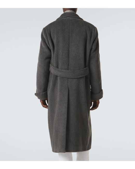 Umit Benan Black Gianni Alpaca And Wool Coat for men