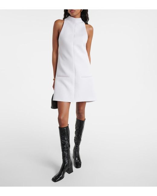 Courreges White Heritage Logo Minidress