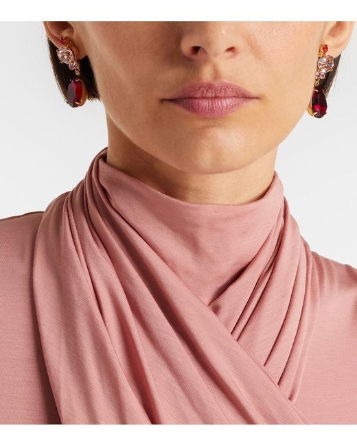 Jennifer Behr Red Catherine-Plated Drop Earrings