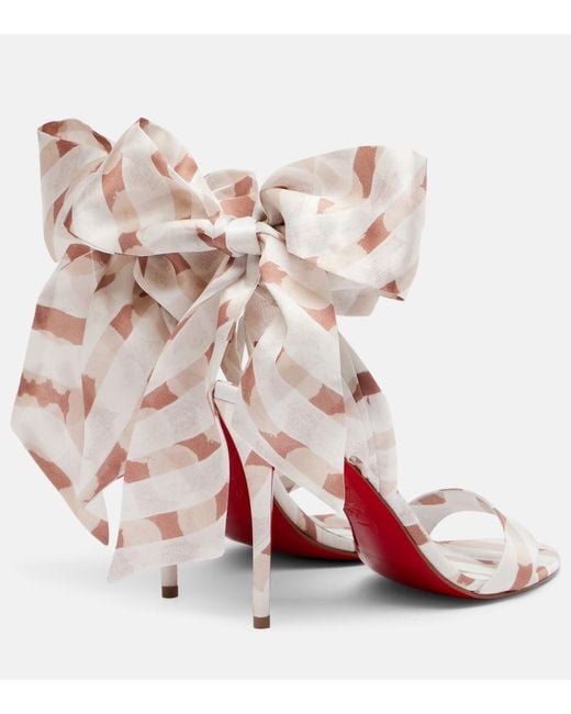 Christian Louboutin White Miss Z 100 Satin Sandal