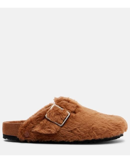 Mules Boston En Shearling Birkenstock en coloris Brown