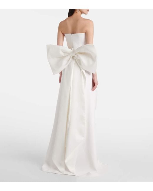 Vestido De Novia Nefertiti De Saten Con Lazo The New Arrivals Ilkyaz Ozel de color White