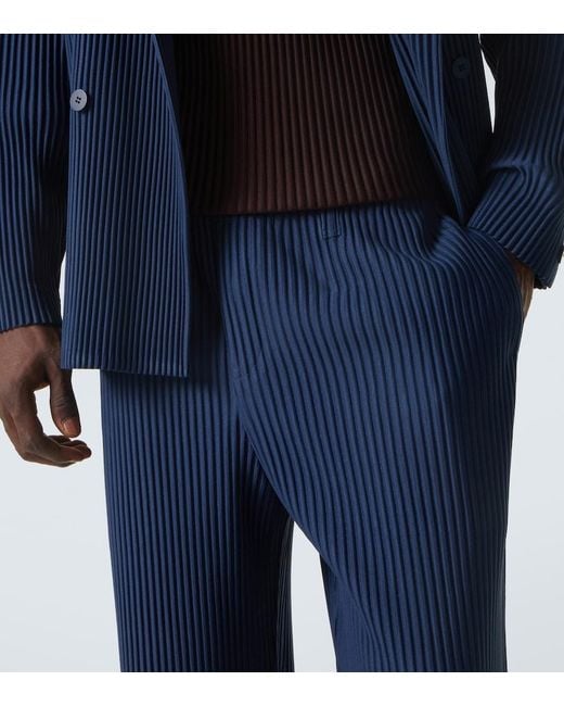 Homme Plissé Issey Miyake Blue Tailored Pleats 1 Straight Pants for men