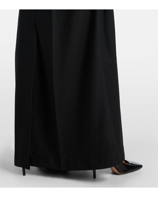 Plan C Black Wool Maxi Skirt