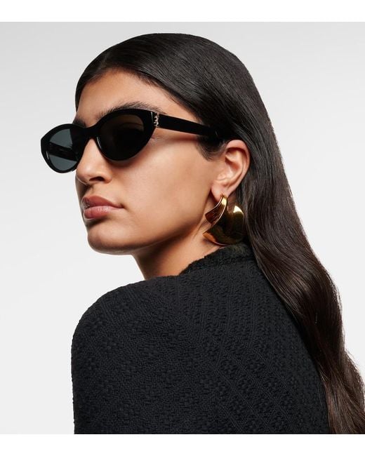Saint Laurent Blue Sl M148 Cat-Eye Sunglasses