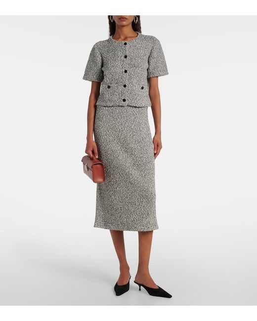 Tory Burch Gray Tweed Pencil Skirt