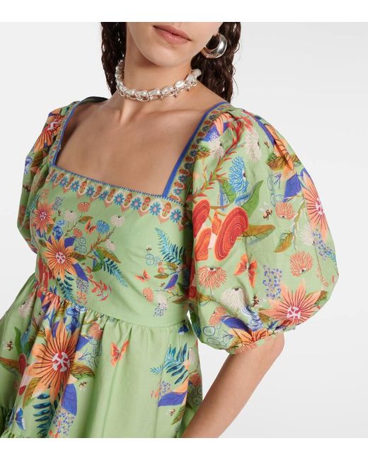 farm rio green bright yard mini dress Maya Sage Green Floral Embellished Self-Tie One Shoulder Maxi Dress – Maya  Deluxe main image 1