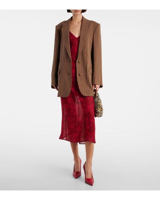 Jimmy Choo Red Ixia 95 Leather Pumps