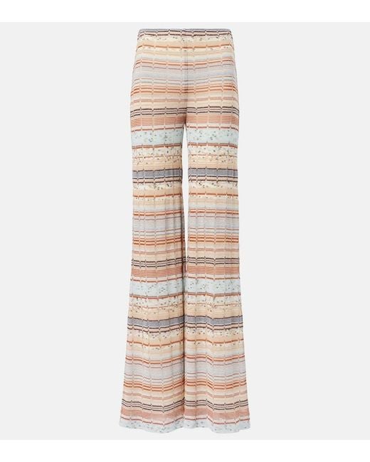 Missoni Natural Wave Cotton-Blend Wide-Leg Pants
