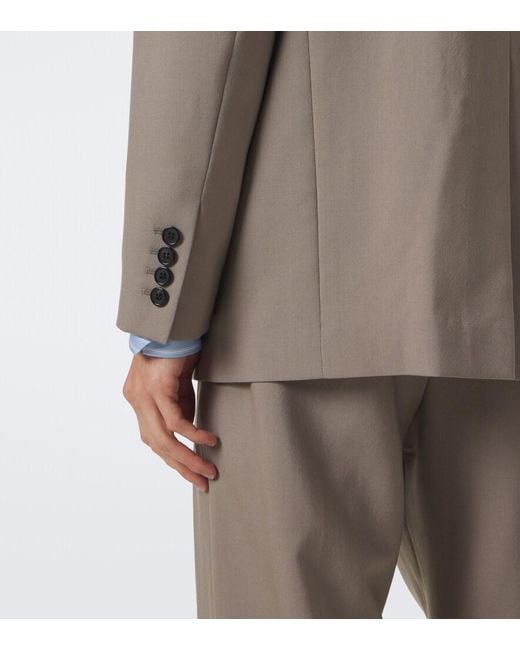 Saint Laurent Brown Wool And Mohair Blazer for men