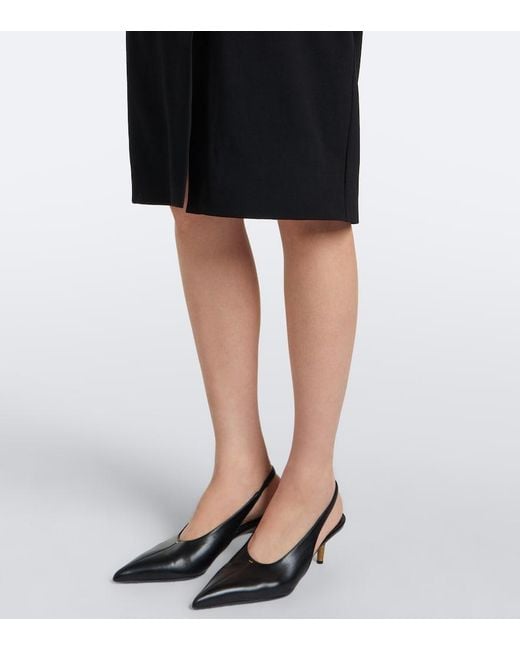 Jil Sander Black Cutout Virgin Wool Minidress
