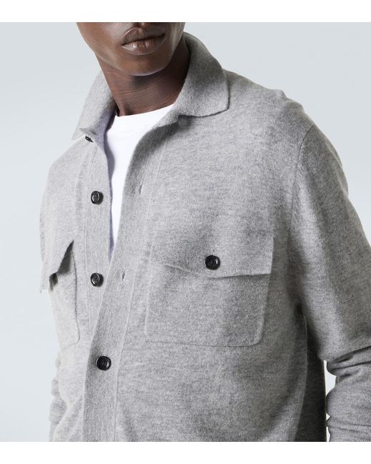 Allude Hemdjacke Aus Wolle Und Kaschmir in Gray für Herren
