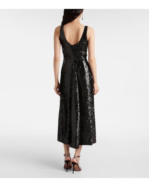 Robe Midi Tippini A Sequins Emilia Wickstead en coloris Black