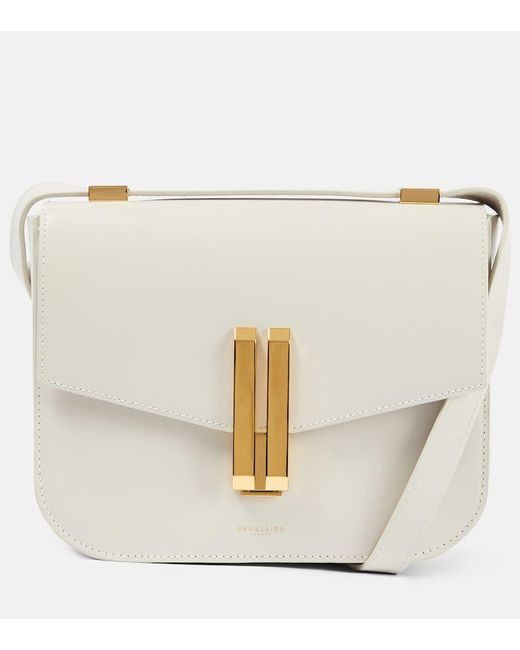 DeMellier London White Vancouver Leather Crossbody Bag