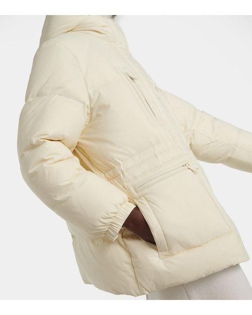Yves Salomon Natural Shearling-Trimmed Down Jacket
