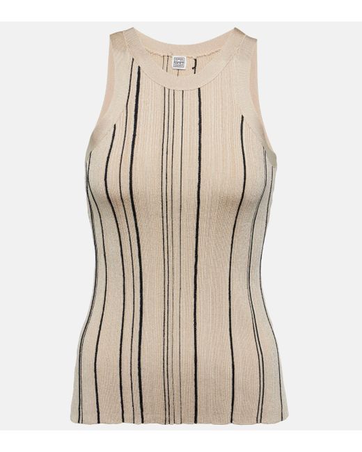 Totême  Natural Striped Jersey Tank Top