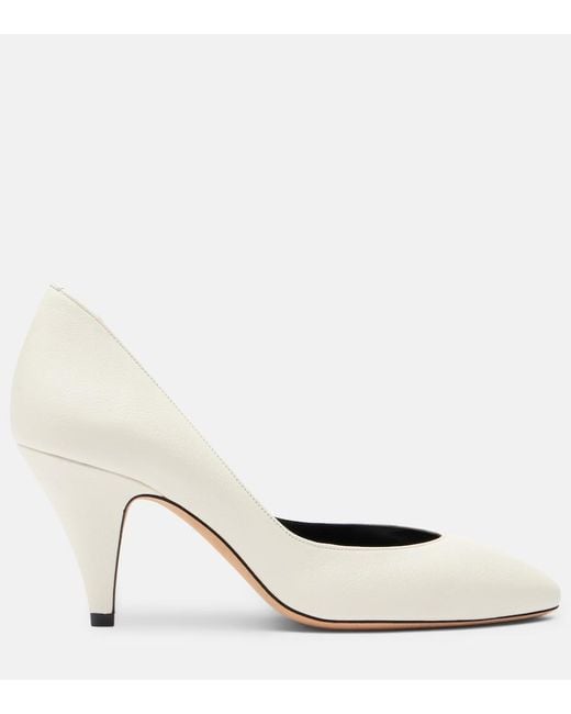 Jude White Haze Leather Pumps