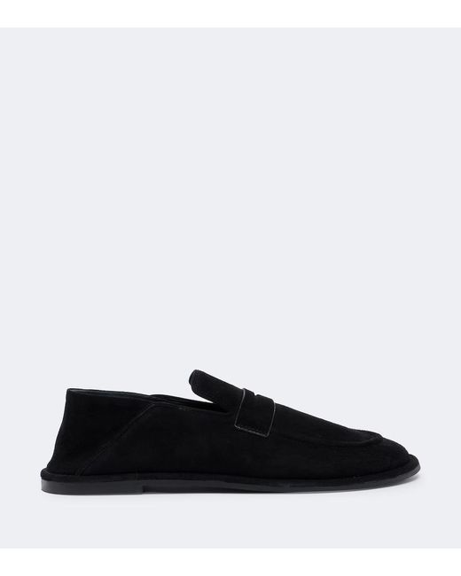 A.Emery Black Clarence Suede Penny Loafers