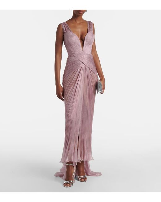 Womens Dresses Maria Lucia Hohan Susana V Neck Dress Maria Lucia Hohan Corinna Pleated Silk Gown In Pink Lyst UK Womens Dresses Maria Lucia Hohan Susana V Neck Dress Maria Lucia Hohan Corinna Pleated Silk Gown In Pink Lyst UK