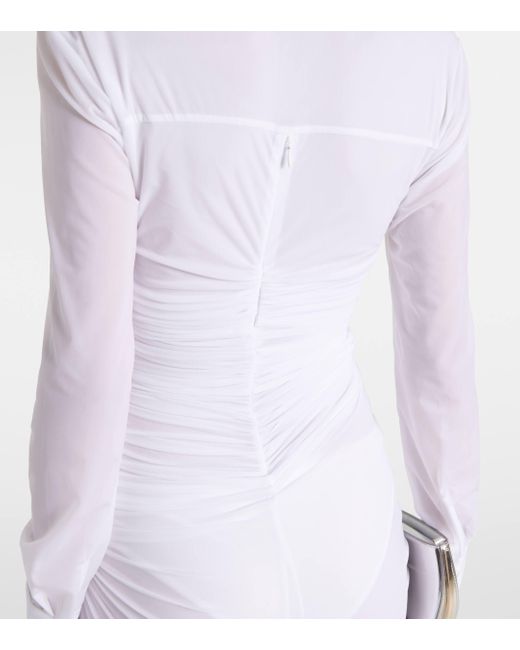 Robe longue Venus Plunge Christopher Esber en coloris White