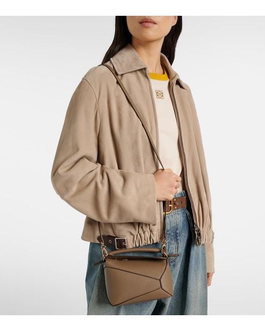 Borsa Puzzle Edge Mini di Loewe in Metallic