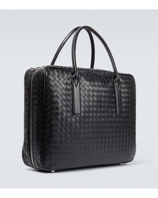 Bottega Veneta Black Getaway Large Intrecciato Duffel Bag for men
