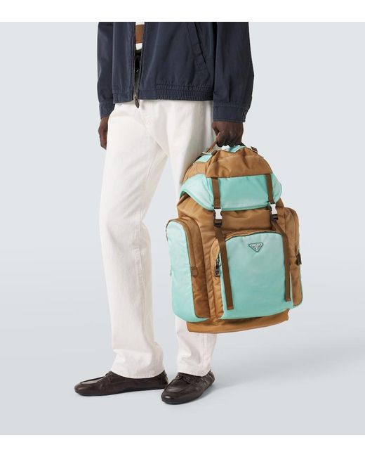 Zaino Large di Prada in Green da Uomo