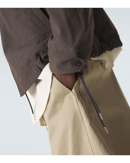 Sacai Black Zip-Up Technical Jacket for men
