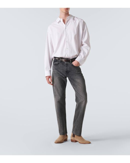 FRAME Gray Mid-rise Straight Jeans for men