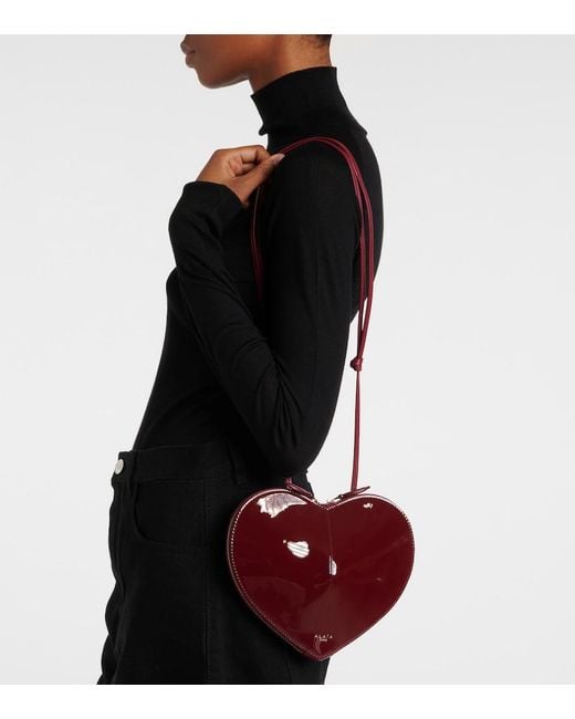 Alaïa Purple Le Cour Patent Leather Crossbody Bag