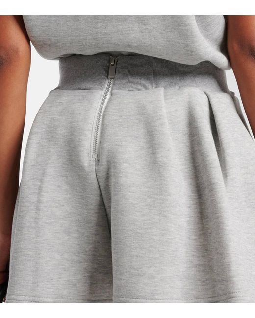 Sacai Gray Cotton-blend Shorts