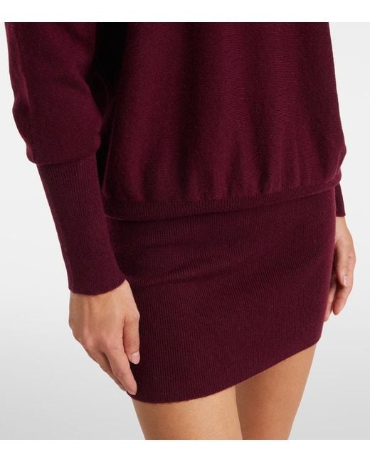 Jardin Des Orangers Red Wool And Cashmere Sweater Dress