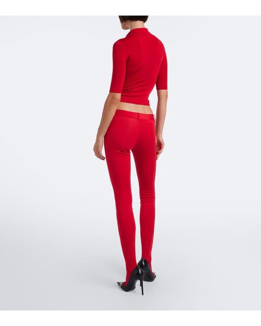Gucci Red Jersey Leggings