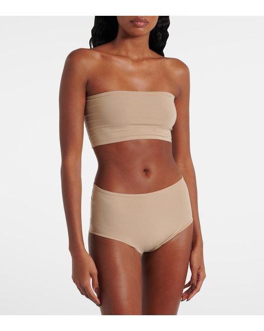 Alaïa White Bandeau Bikini