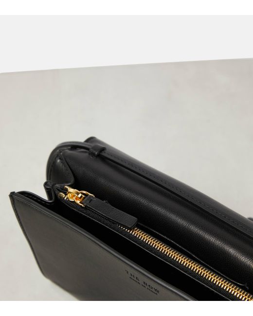The Row Black Envelope Leather Crossbody Bag