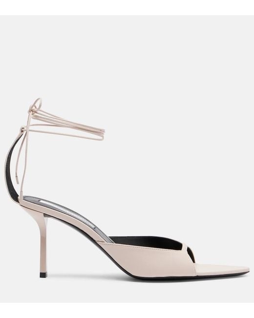 Victoria Beckham Metallic Eliza 75 Leather Sandals