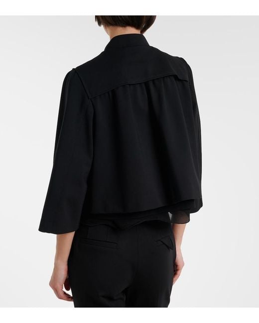 Dorothee Schumacher Black Emotional Essence Jersey Cropped Jacket
