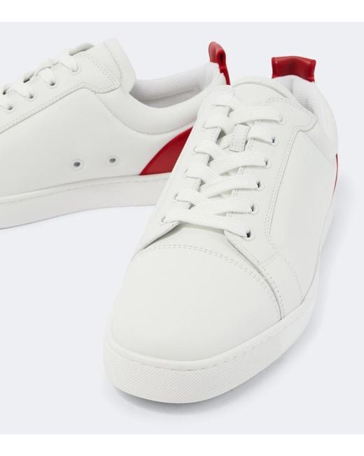Christian Louboutin White Fun Louis Junior Leather Sneaker for men