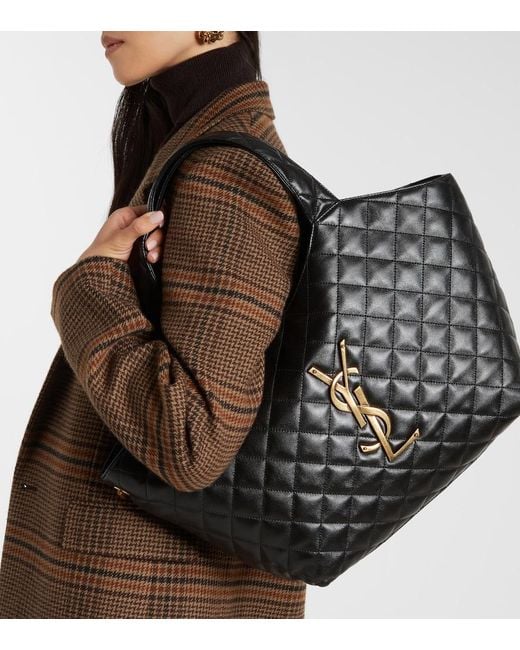 Borsa Icare Medium di Saint Laurent in Black