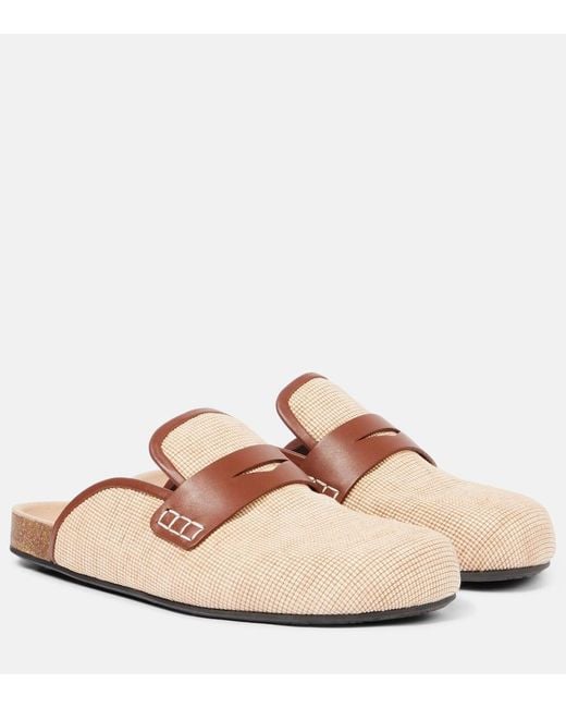JW Anderson Women's Pink Leather-Trimmed Mules