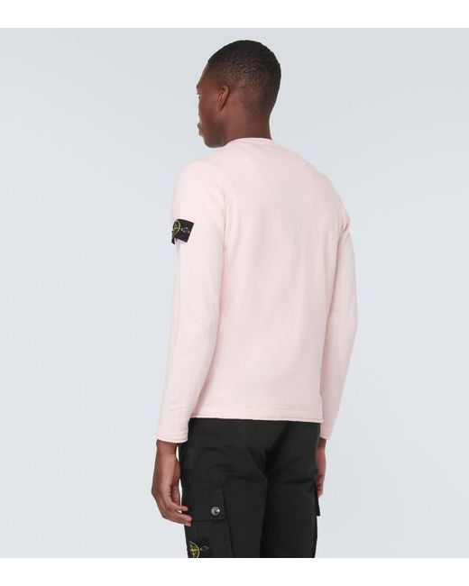 Stone Island Pink Compass Cotton-blend Sweatshirt for men