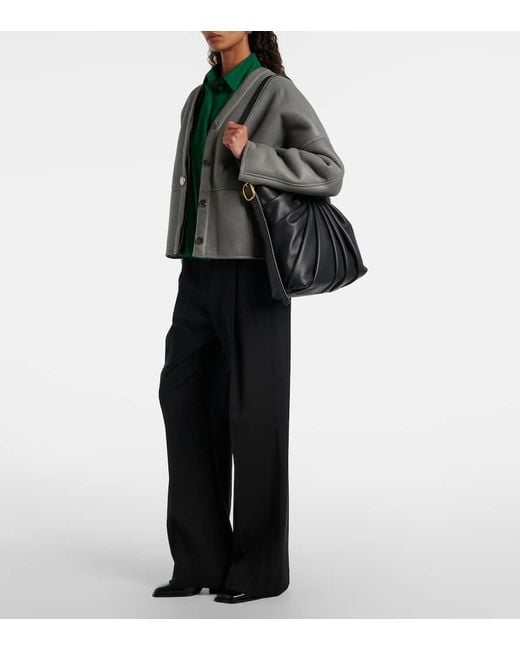 Loewe Black Tote Bag Draped Aus Leder