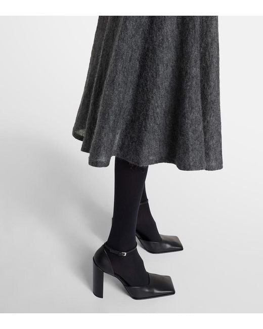 Alaïa Gray Midirock Aus Einem Mohairgemisch