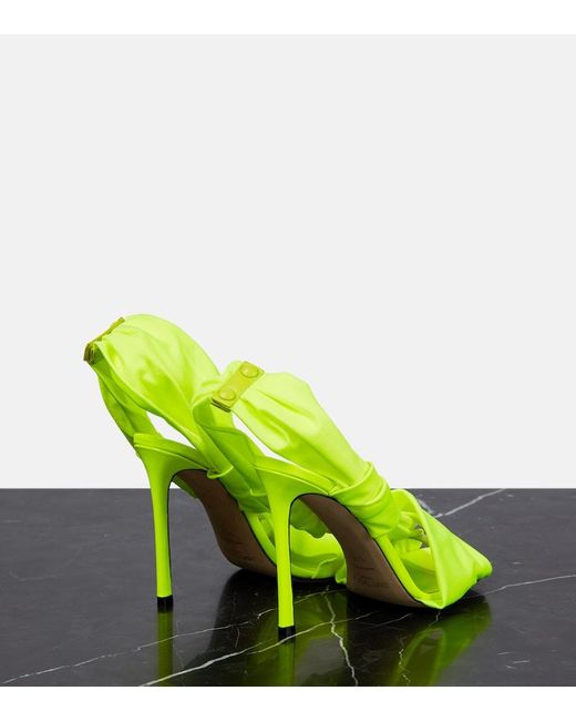 Jimmy Choo Green Neoma 110 Jersey Sandals