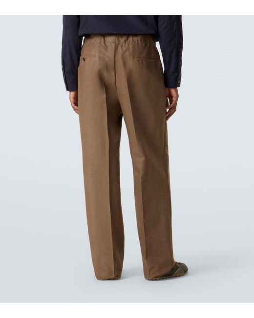 Maison Margiela Brown Mohair And Wool Straight Pants for men