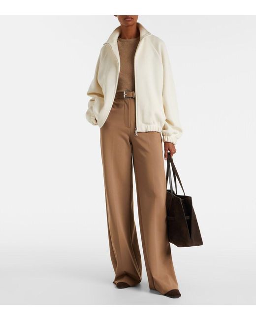 Max Mara White Frine Cotton And Wool-Blend Jacket