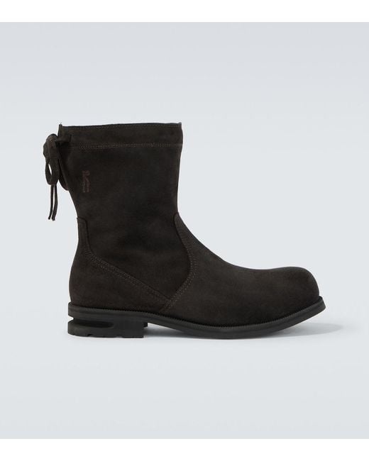 Kiko Kostadinov Black Farkas Suede Ankle Boots for men