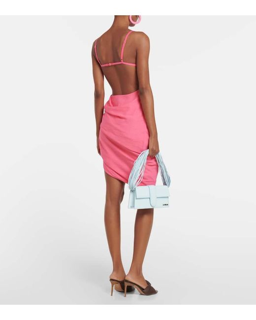Jacquemus Pink Asymmetrisches Kleid für Besondere Anlässe