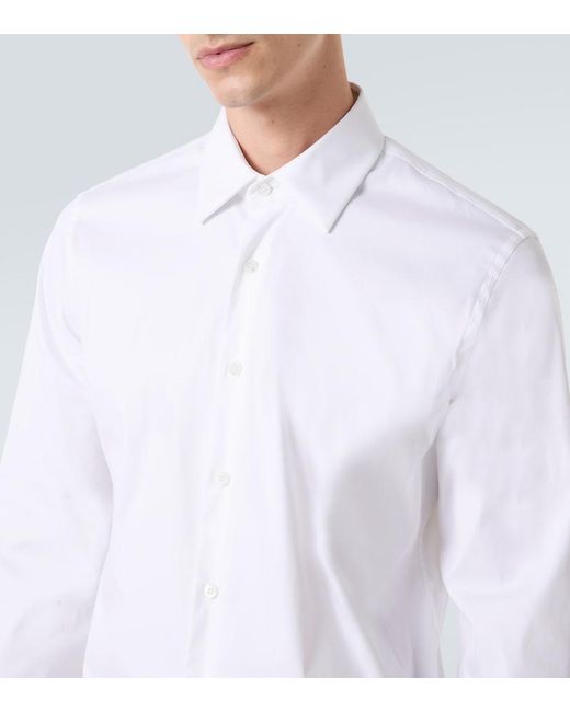 Camisa Oversized De Algodon Prada de hombre de color White